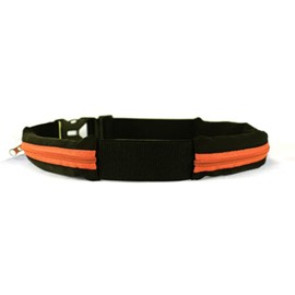 Ceinture BOA L'Original Orange Size M – 2 Ultra Stretch Pockets – Sports, Running, Jogging, Riding, Fitness, Travel, Hiking, Festival – Phone Fanny Pack, Water Bottle, Anti Pickpocket, Orange, M, belt
