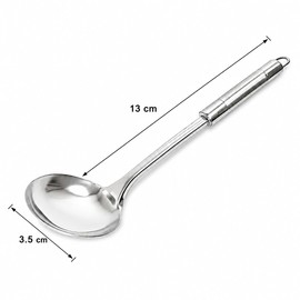 Aldera Home Stainless Steel Soup Ladle with Long Handle, Silver