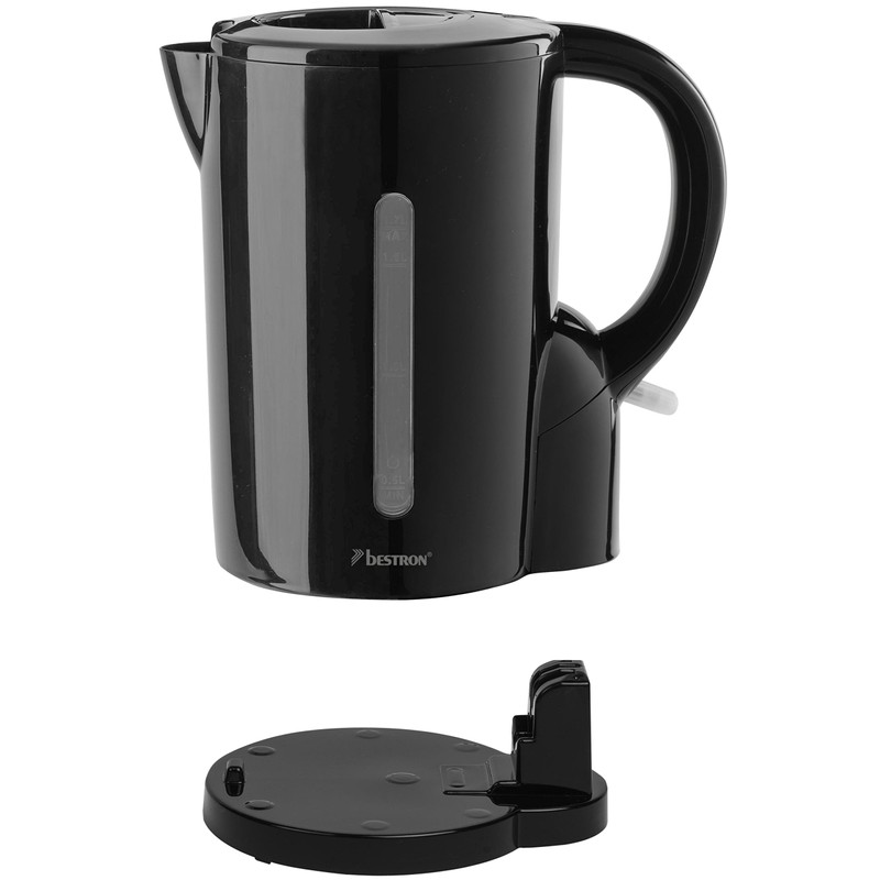 Bestron Wasserkocher mit Kochstopp-Automatik, 1,7 Liter, 2200 Watt, Schwarz