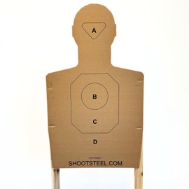 Shoot Steel Cardboard Targets Pack of 50, brown