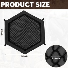 BALAPET Horse Hay Feeder, Slow Feeder Hay Bags for Horses or Goats,Made from Durable Nylon Rope and Waterproof Oxford Fabric, Suitable for All-Weather Feeding of Alpacas, Cows and Donkeys(Black)