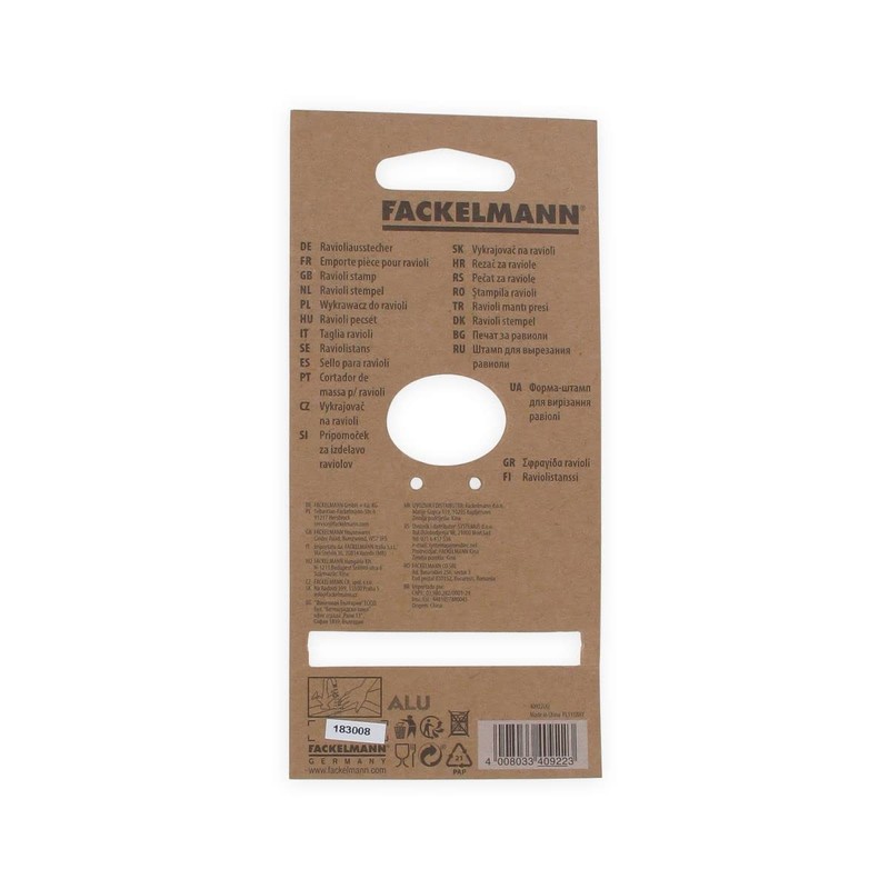 Fackelmann 40922 Square Ravioli Cookie Cutter 6.9 x 6.9 x