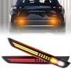 PGTOPONE Red LED Rear Bumper Reflectors Fog Brake Tail Light