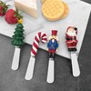 Supreme Housewares Cheese and Butter Spreader Knives Christmas Decor 4-Piece