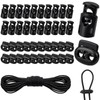 41 PCS Cord Locks Set - 20 PCS Sing-Hole Spring