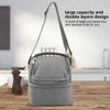 7L Portable Double Layers Insulated Bento Bag Lunchbox Tote for