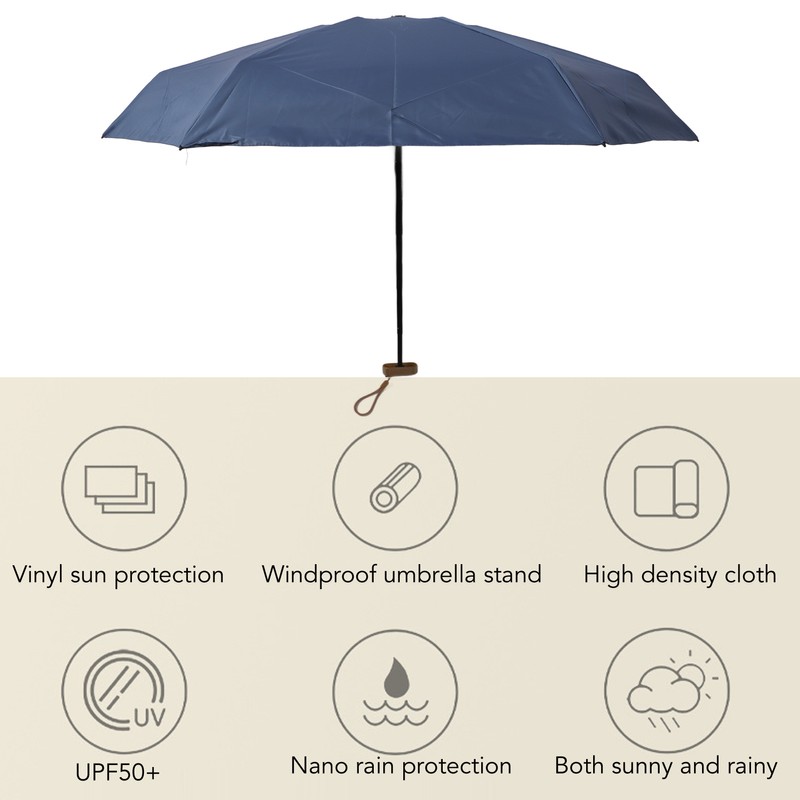 Dual Use Mini Umbrella with Storage Bag Lightweight UV Protection