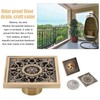 Copper Floor Drain Squared Retro Large Flow Odor Proof Shower