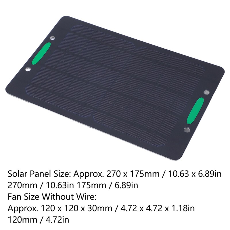 Solar Panel Fan Dual Exhaust Fans Air Ventilation Heat Dissipation