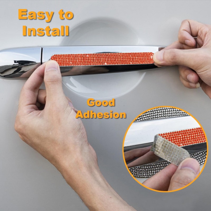 SenseYo 8 Pcs Bling Car Door Handle Protector Stickers Decals