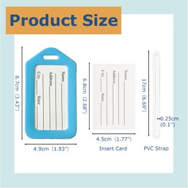 YANMAKE 200 Pack Luggage Tags for Suitcases, Plastic Bag Tags with Name ID Cards, Travel Baggage Labels for Backpacks, Suitcases, and School Bags