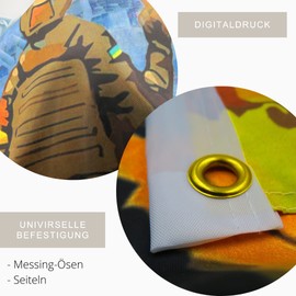 Protest Ukraine Flag Weatherproof Flag with Brass Eyelets and Reinforced Seams - Ukrainian Flag with 100 g/m² Fabric Weight in Size 90 x 150 XL