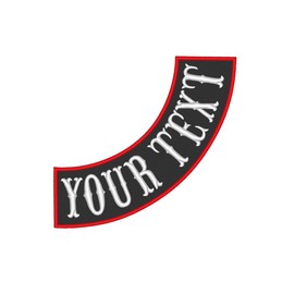 Custom Embroidered Side Rocker Vest Patch Motorcycle Biker Patch 8" (A)