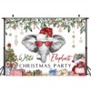 Lofaris 7x5ft White Elephant Christmas Party Decoration Backdrop Christmas Game