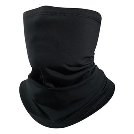 Winter Loop Scarf, Tube Scarf, Multifunctional Scarf, Men & Women, Windproof Fleece Neck Warmer, Ski Scarf, Breathable, Neckerchief for Skiing, Jogging, Cycling, Snowboarding, black