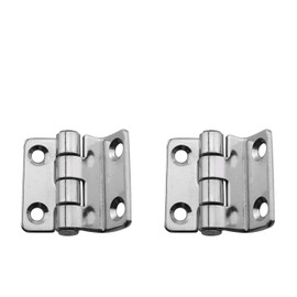 JCBIZ 2PCS 304 Stainless Steel Chest Hinges 1.5-inch Offset Door Hinge Fold Retro Hinges for Door, Locker, Cabinet, Furniture
