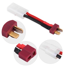 Keenso 2pcs/set T Male Cable Connector, T Male Female/Male to Male/Female Adapter Cable 14AWG Wire RC Accessories