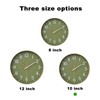 HZDHCLH 25 cm Silent Wall Clock without Ticking Sweeping Second