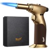 KOACKL Dual Flame Butane Torch Lighter, Refillable Kitchen Torch, Adjustable