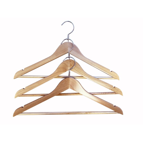 Proman Products Luxury Triad Kascade Wooden Hangers 50 Pack, Unique