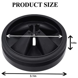 2 Pcs Garbage Disposal Splash Guards, Sink Baffle Rubber Drain Plugs Insert Garburator Guard Collar, Sink Stopper and Splash Guard Measures Food Waste Disposer