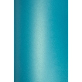 10 Sheets of Mother of Pearl Turquoise 290 g Card DIN A4 210 x 297 mm Cocktail Curacao Ideal for Weddings, Birthdays, Christmas, Invitations, Diplomas, Arts and Crafts