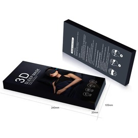 KAV Ultra Thin 3D Eye Mask for Sleeping, Skin-friendly Contoured Sleep Mask for Men and Women, Ideal for Side Sleepers, with Adjustable Strap and Earplugs