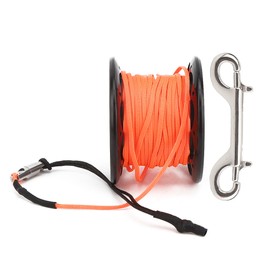 15m Plastic Wire Reel Dual Heads Hook Diving Marker Buoy Rope Wheel Guide Thread Spoolblack