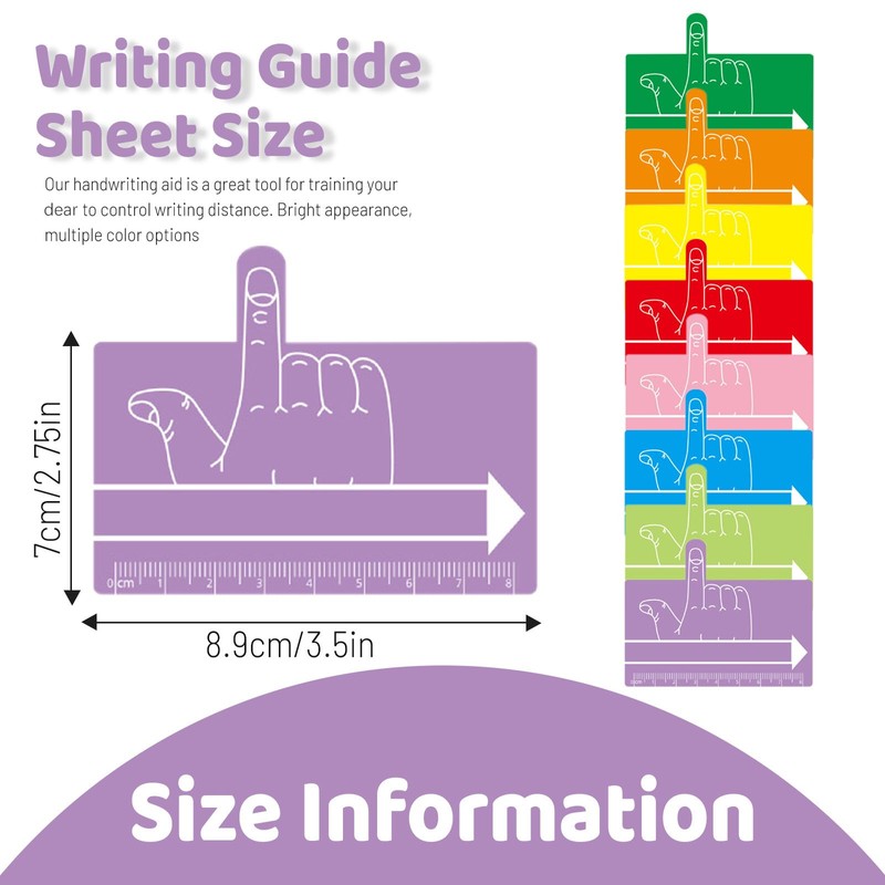 Bagentry 8 Pcs Finger Spacers for Writing with Guided Reading