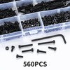560 Piece M3 Screws Set, Pan Head Allen Screws Nuts