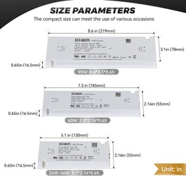 LEDXLIRBH 60W 12V LED Driver, AC 120V to DC 12V Transformer, 5A Power Supply, Used for LED Strip Lights, Ultra-Thin Constant Voltage, Cabinet Lights and Constant Voltage LED Projects, UL Certified