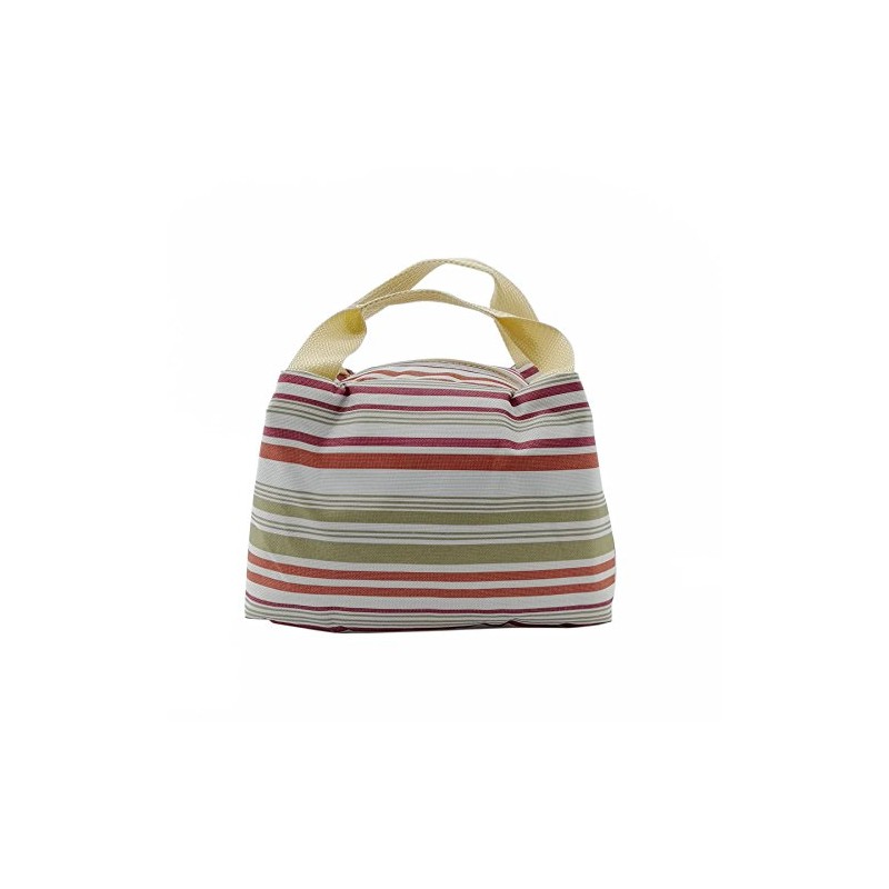 Vinsani Insulated Striped Canvas Thermal Lunch Bag Reusable Portable Cooler