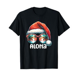 Lustige hawaiianische Weihnachts-Aloha, tropische Weihnachtsmann-Strandstimmung T-Shirt