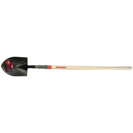 Razor-Back 45519 Round Point Digging Shovel with Open-Back and Rolled Step - 48" Long Handle (R248)