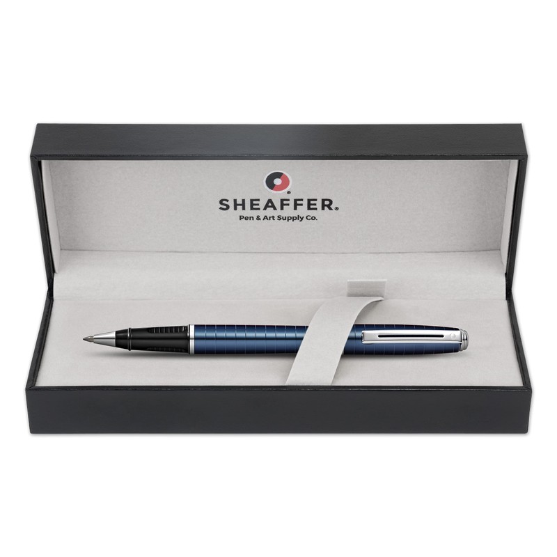 Sheaffer Prelude Deep Blue w/Horizontal Line Engraving Rollerball Pen
