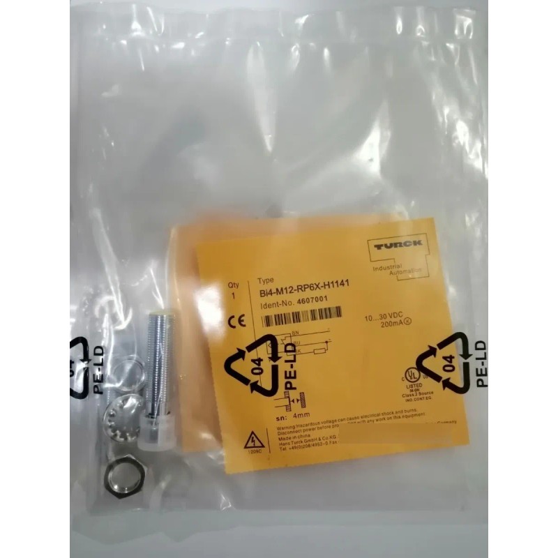 Bi4-m12-rp6x-h1141 Sensor Inductivo Turck Pnp Nc M12