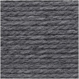 Rico creative Soft Wool Aran Colour 017 - Dark Grey, 100 g Soft, Easy-Care Wool Grey for Knitting and Crocheting, for Needle Size 5 mm