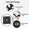 bociloy Wall Split Flange 12mm/0.47"Diameter, ABS Square Self-Adhesive Escutcheon Plate,