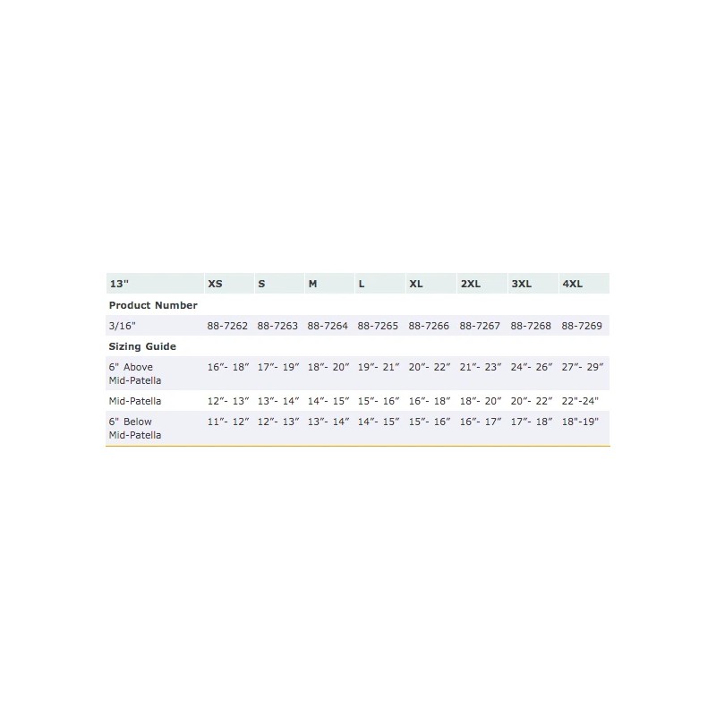 Corflex 13" Knee-O-Trakker w/ Spiral Stays, 3/16" - 3X-Large