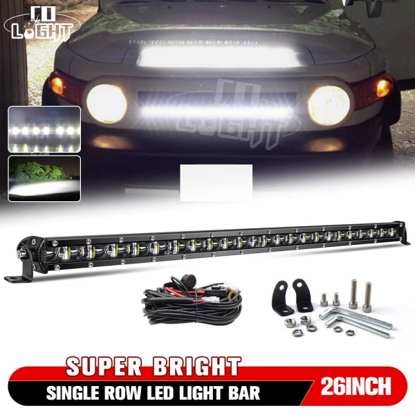 Colight Hood Scoop Mount 25/26" LED Light Bar Combo w/Wiring