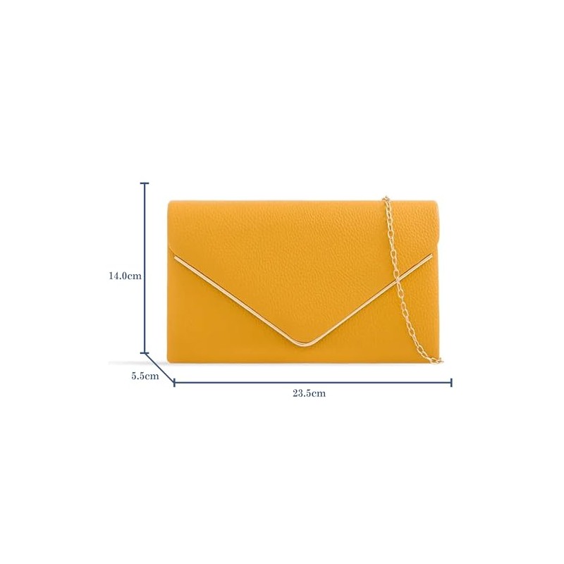 UShopUK Plain Faux Leather Bridal Prom Wedding Evening Party Purse