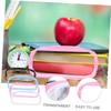VICASKY 4Pcs Multi Use Transparent Pen Bag Large Capacity Stationery