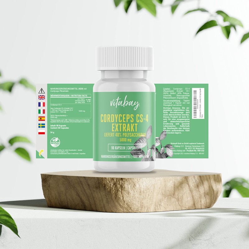 Cord Yceps CS-4 Extract (Caterpillar) – 5000 mg (provides 40%