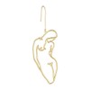 Abstract Gold Fun Statement Human Face Shaped Earrings Geometric Hollow