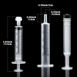 Frienda Large Plastic Syringe 4 Pack Measuring Syringe Tools Dispensing Multiple Uses(10 ml)