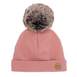 Petit Coulou Unisex Baby Beanie - Super Soft Organic Cotton Winter Hat for Newborn - Super Stretch for Boys and Girls 0 to 6 Months - Warm Beanie for Babies and Infants (Blush)