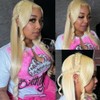 22 Inch 613 Blonde Straight Lace Front Wig Human Hair
