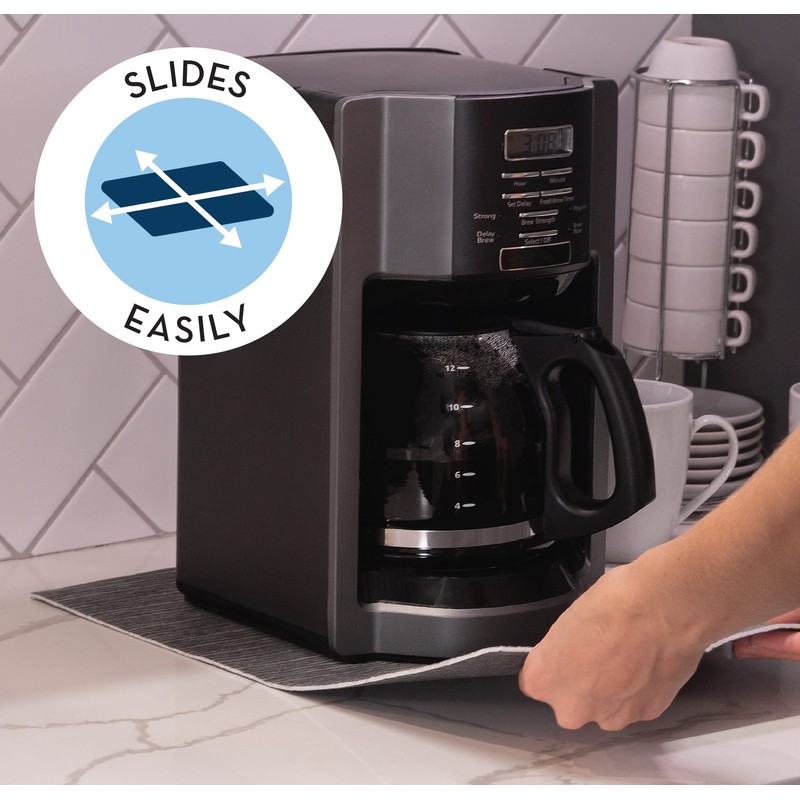 S&T INC. Coffee Mat, Absorbent Bar Mat for Coffee Maker