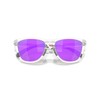 Oakley Unisex's Oo9284 Frogskins Range Sunglasses, Matte Clear/Prizm Violet, 55