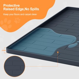 Pee Pad Tray Holder for Dogs,Non-Slip Silicone Dog Puppy Pad Holder,24 x 24 Square Puppy Potty Training Pads,No Spill Raised Lip High Edge,Portable, Leak-Proof Mat Trays for Indoor Floor Protection